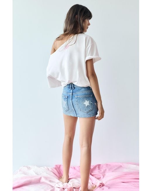 Pull&Bear Blue Clueless Asymmetric T-Shirt