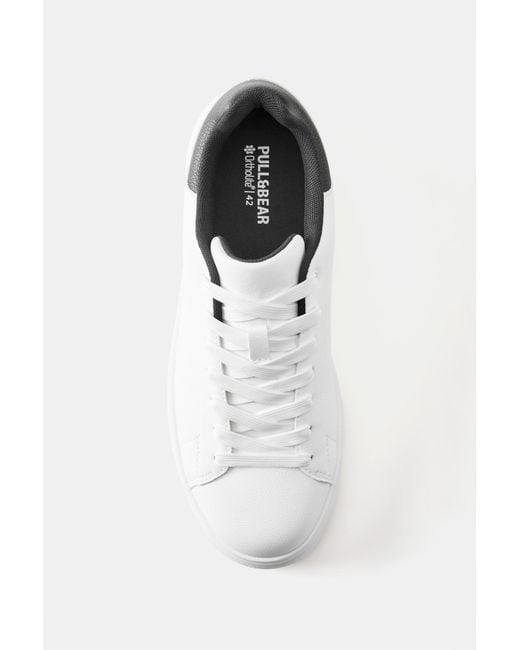 Pull&Bear White Chunky Casual Trainers for men