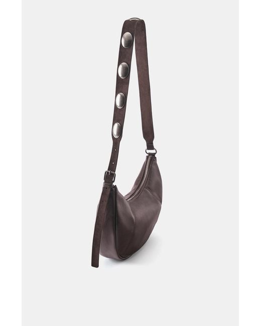Pull&Bear White Studded Crossbody Bag
