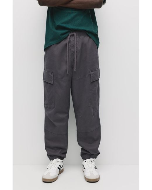 Pull&Bear Green Cargo joggers for men