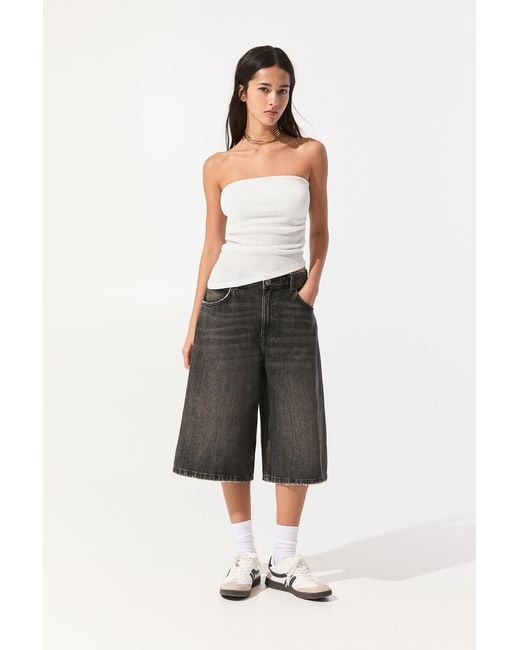 Pull&Bear White Asymmetric Bandeau Top
