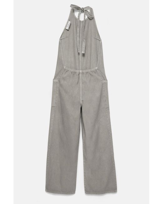 Tuta Lunga Collo Halter di Pull&Bear in Gray