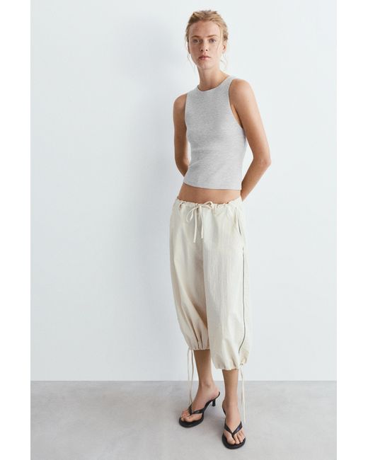 Pull&Bear White Soft-Touch Tank Top