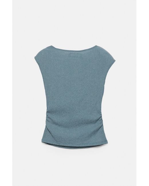Pull&Bear Crêpe Top in het Blue