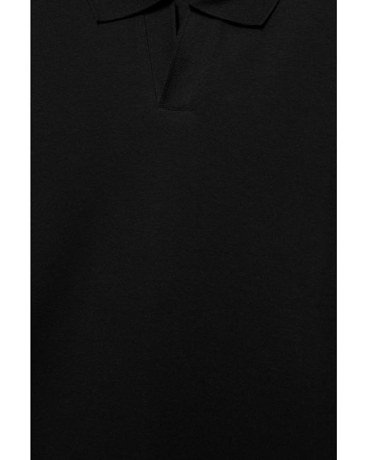 Pull&Bear Interlock Polo Met Korte Mouw in het Blue voor heren