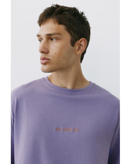 Pull&Bear Green Relaxed Fit Graphic T-Shirt for men
