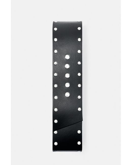 Pull&Bear Black Studded Cummerbund Belt