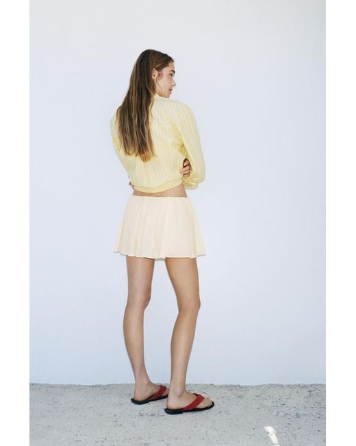 Pull&Bear Mini-Broekrok Met Volant in het Multicolor