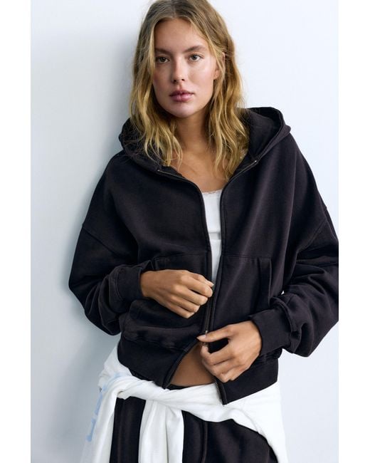 Sweat À Capuche Zippé Pull&Bear en coloris Blue