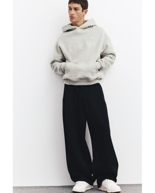 Pull&Bear White Brooklyn Hoodie for men