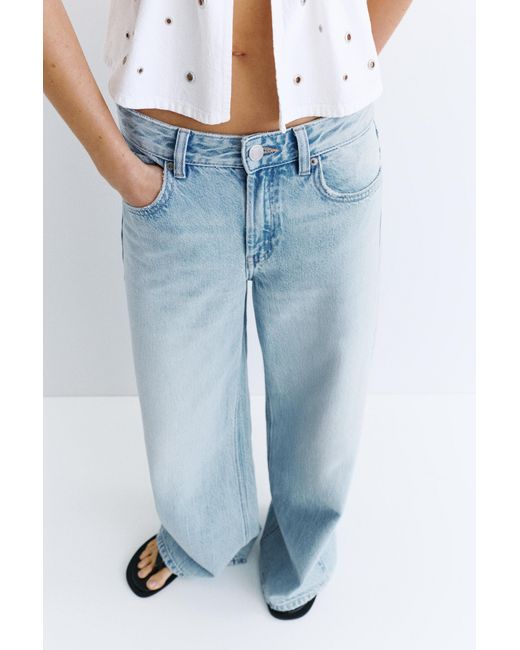 Pull&Bear Blue Oversize Baggy Jeans