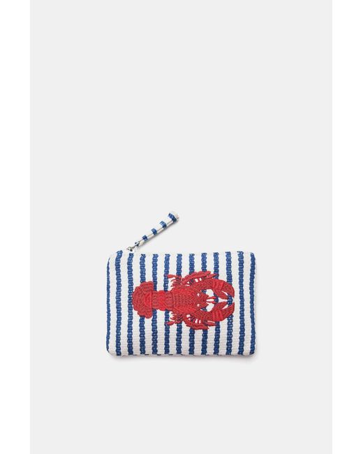 Pull&Bear Red Striped Lobster Coin Purse