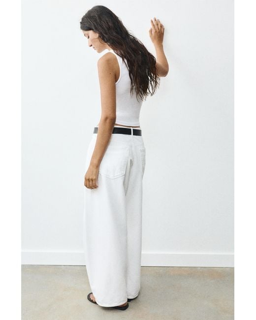 Pull&Bear Tanktop Met Boothals in het White