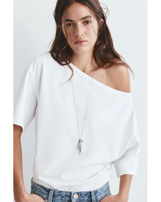 Collier Poissons Pull&Bear en coloris White