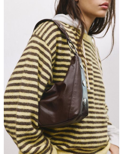 Borsa A Spalla Con Borchie E Anelli di Pull&Bear in Metallic