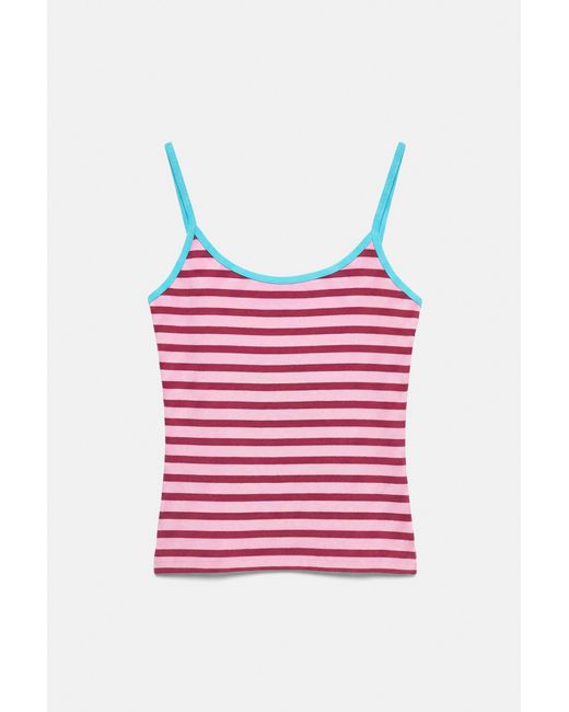 Pull&Bear Red Thin Strap Top
