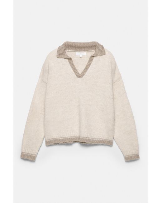 Pull&Bear Natural Polo Collar Sweater
