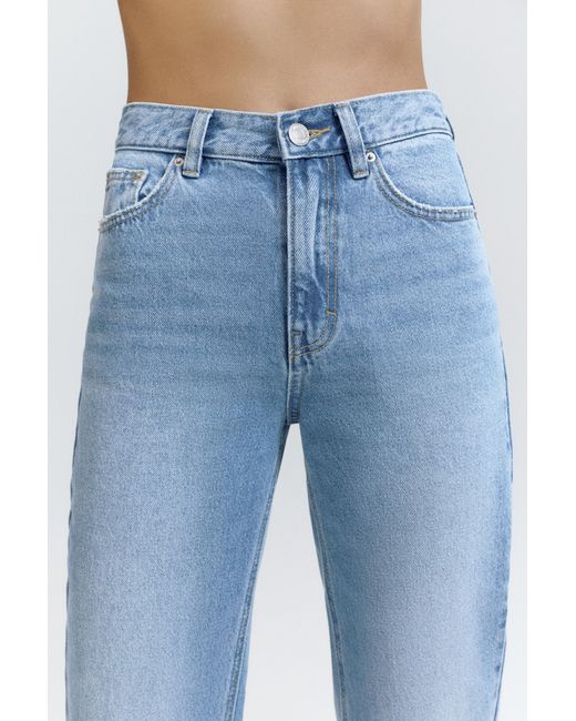 Pull&Bear Blue High-Waist Mom Jeans