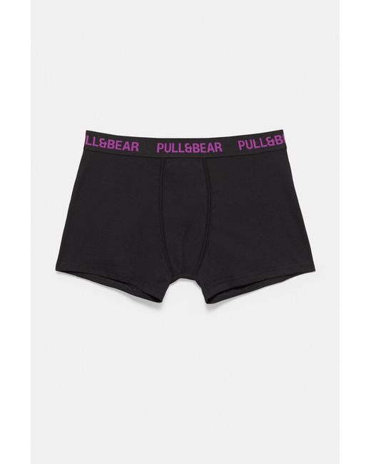 Pack 3 Boxer di Pull&Bear in Black da Uomo