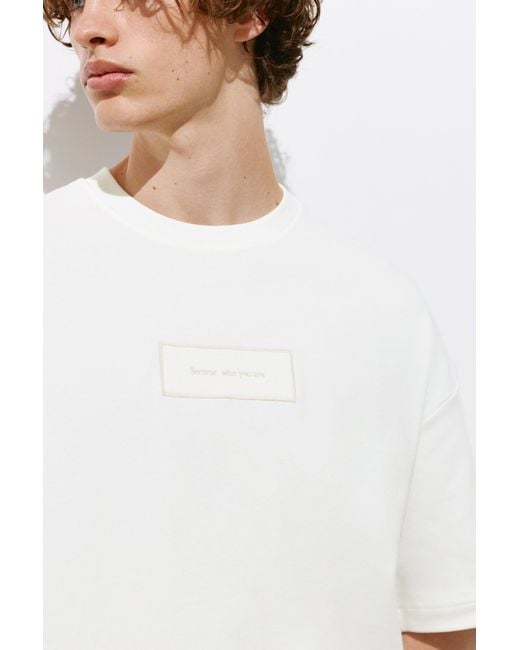 Pull&Bear Gray Short Sleeve Sweatshirt With Graphic for men