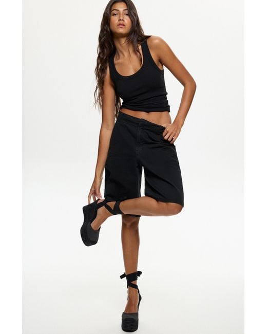 Pull&Bear Black Espadrille Wedges