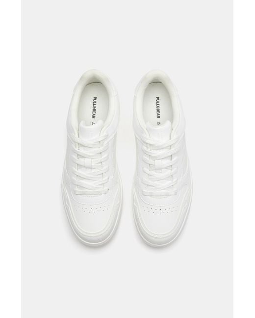 Pull&Bear White Chunky Sole Trainers for men