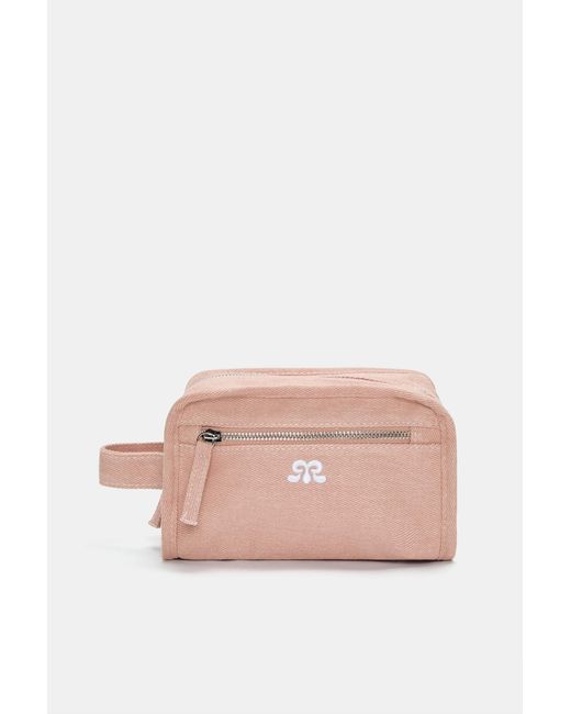 Pull&Bear Pink Canvas Toiletry Bag