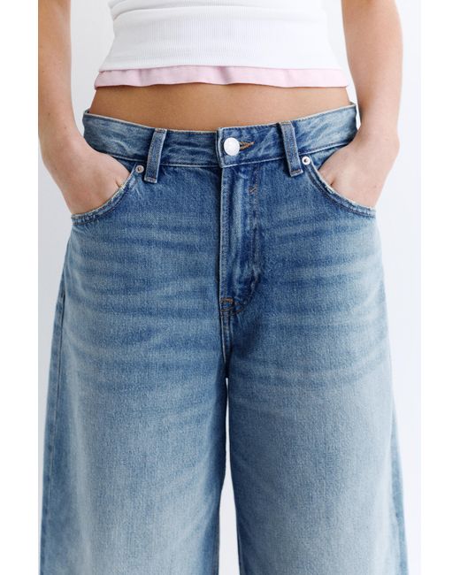 Pull&Bear Blue Low-Rise Denim Jorts