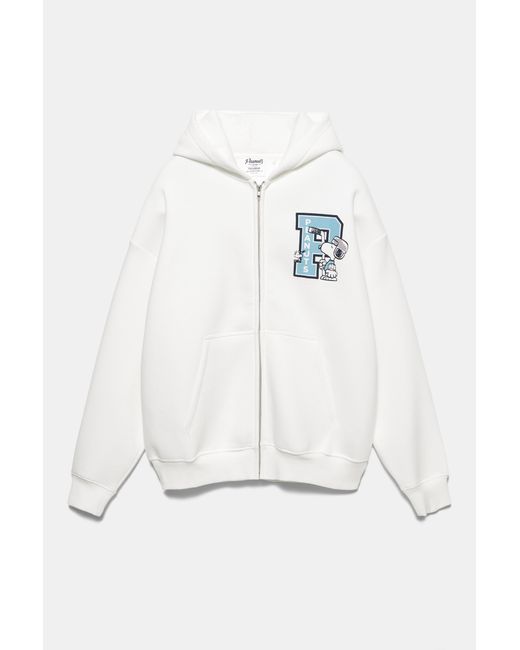 Sweat À Capuche Zippé Peanuts Pull&Bear pour homme en coloris Blue