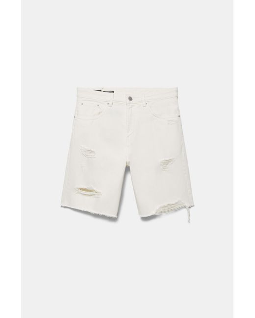 Bermuda En Jean Straight Pull&Bear pour homme en coloris Brown
