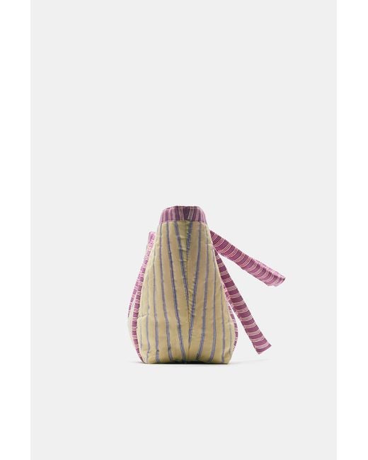 Pull&Bear Gestreept Shopper in het White
