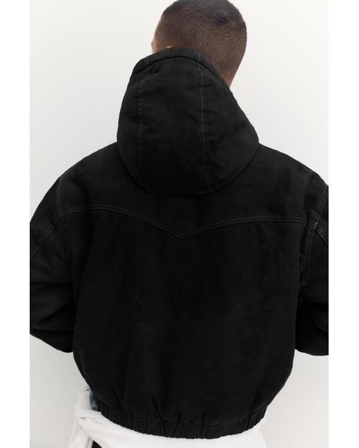 Bomber Con Cappuccio di Pull&Bear in Black da Uomo