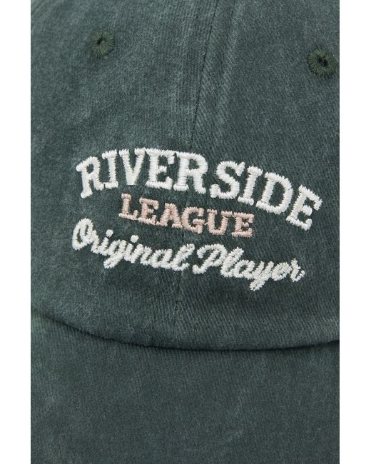 Pull&Bear Green Riverside Embroidered Cap