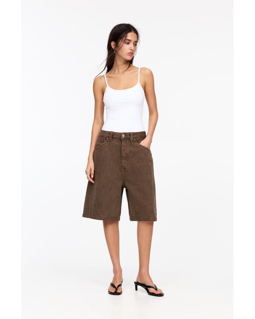 Pull&Bear Brown Strappy Polyamide Bodysuit