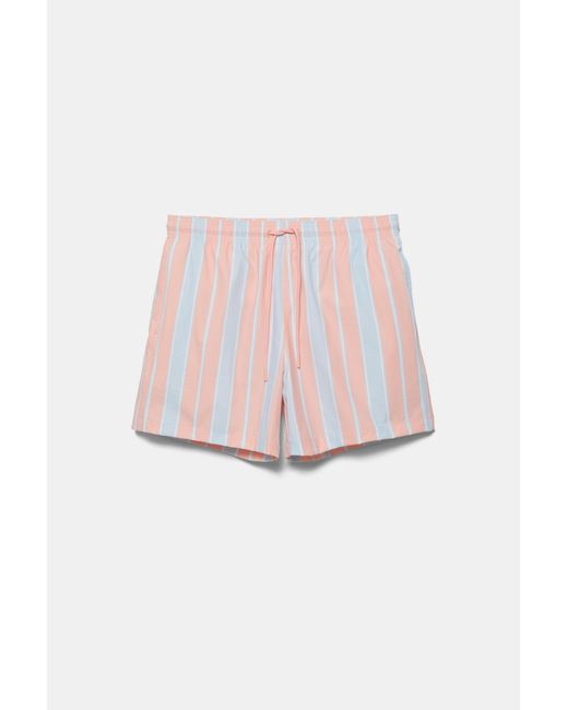 Pull&Bear Multicolor Striped Swimming Trunks for men