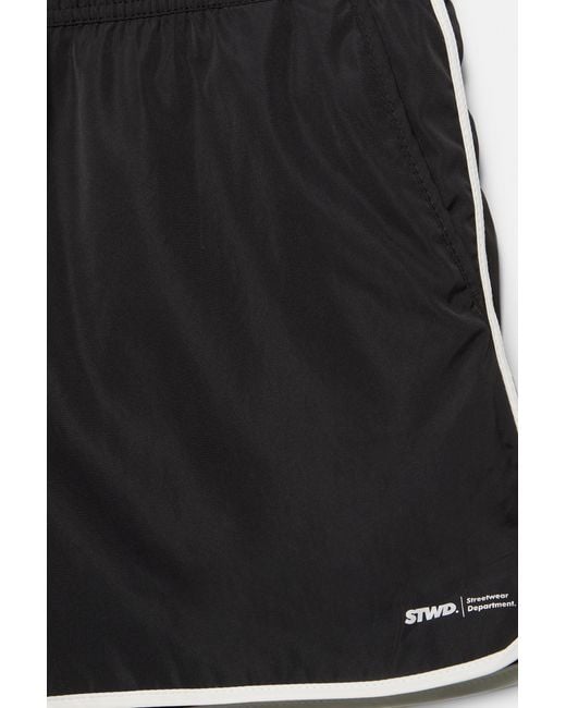 Pull&Bear Black Stwd Board Shorts for men