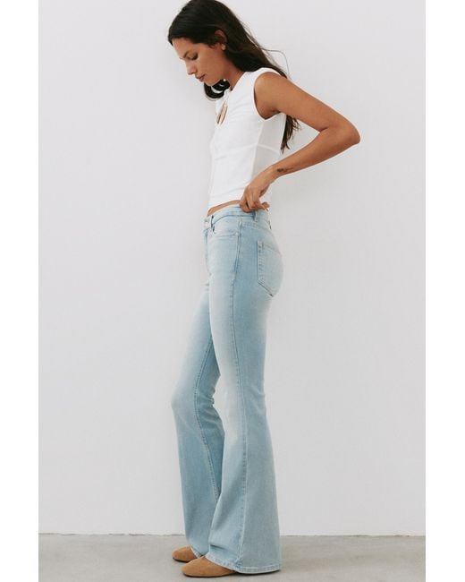Pull&Bear Blue Skinny Flared Jeans