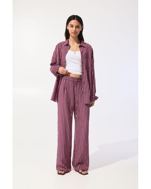 Pull&Bear Red Striped Pyjama Bottoms