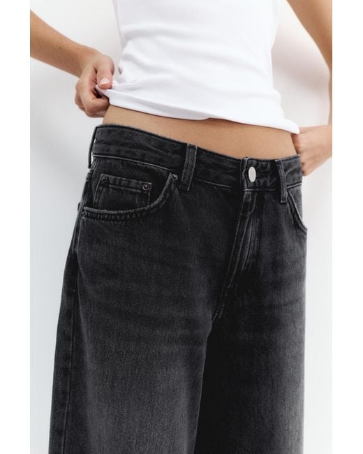 Pull&Bear Black Oversize Baggy Jeans