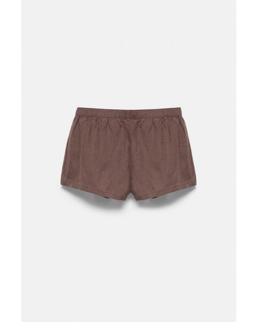 Short 100 Lin Pull&Bear en coloris Natural