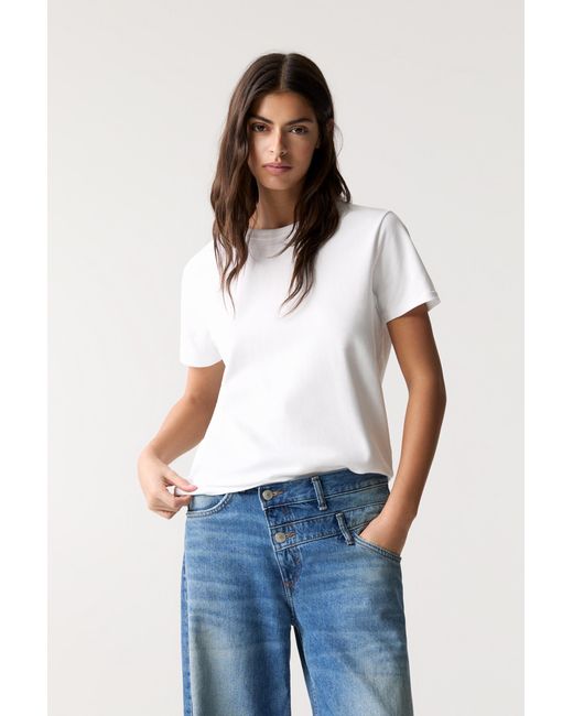 Maglietta Basic Maniche Corte di Pull&Bear in Blue