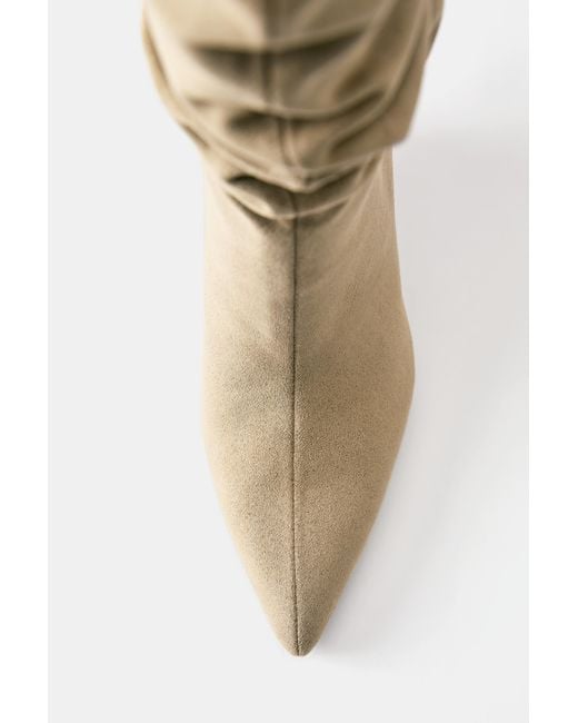 Pull&Bear Natural Wedge Ankle Boots