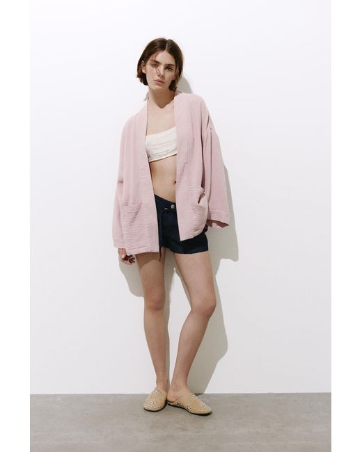 Pull&Bear Pink Crepe Kimono