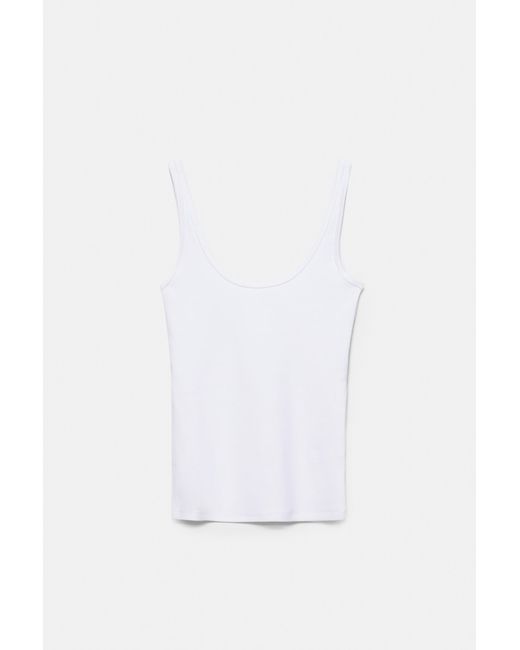 Pull&Bear Tanktop Met Modal in het White