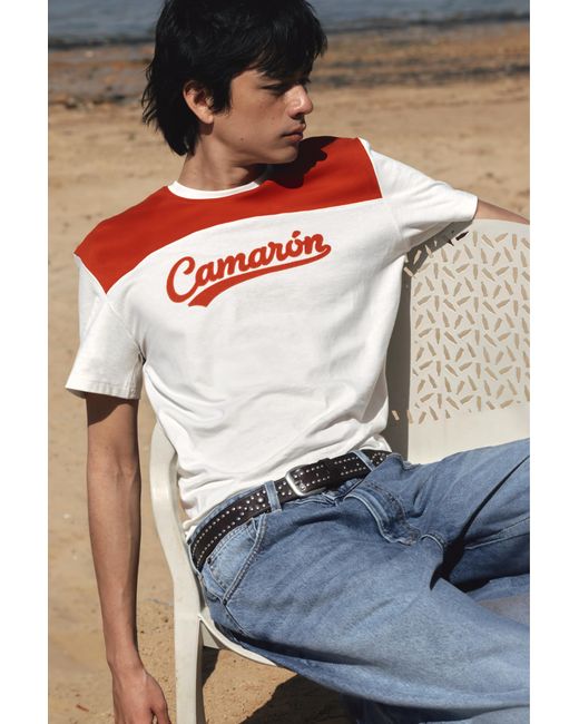 Pull&Bear Multicolor Camarón De La Isla Panel T-Shirt for men