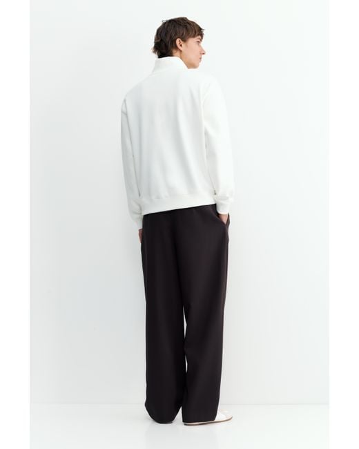Pull&Bear White Quarter-Zip Sweatshirt for men