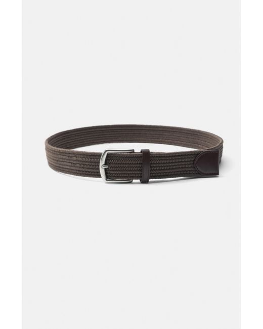 Pull&Bear Black Braided Belt for men