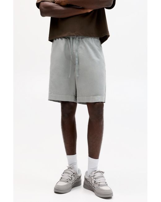 Pull&Bear Bermuda-Jogginghose Mit Leinen in Brown für Herren