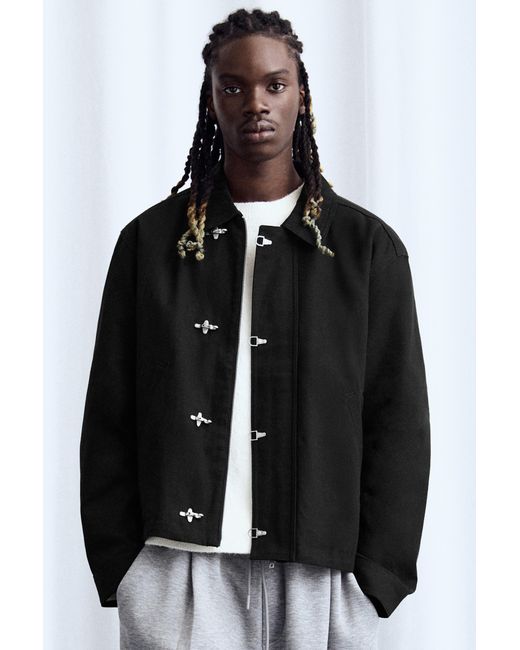 Pull&Bear Black Toggle Jacket for men
