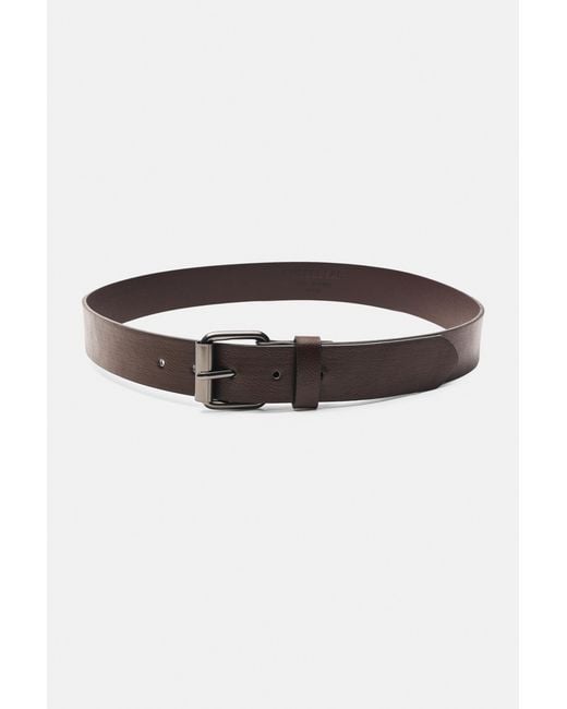 Pull&Bear Brown Leather Effect Belt for men